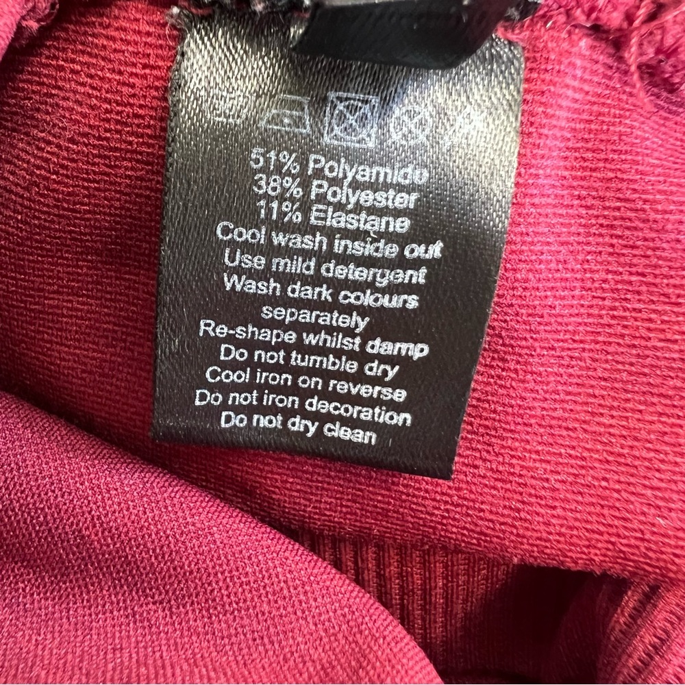 Alphalete Amplify High-Impact Padded Sports Bra - Bordeaux, Size Small - Picture 7 of 9